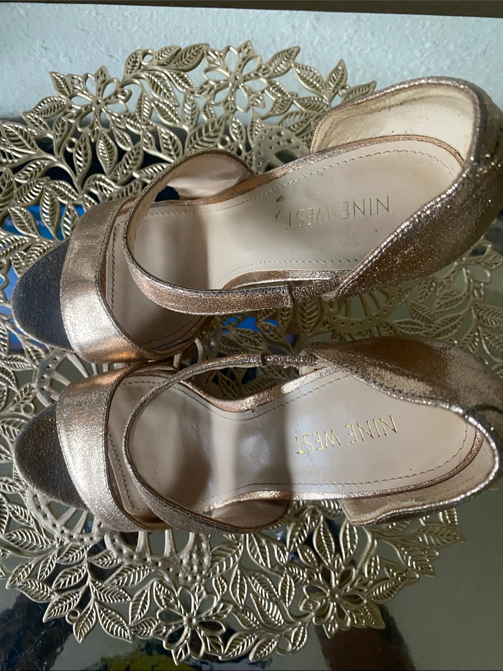 Nine West Metallic Rose Gold Open-Toe Heels
**NO BOX** - Picture 6 of 7